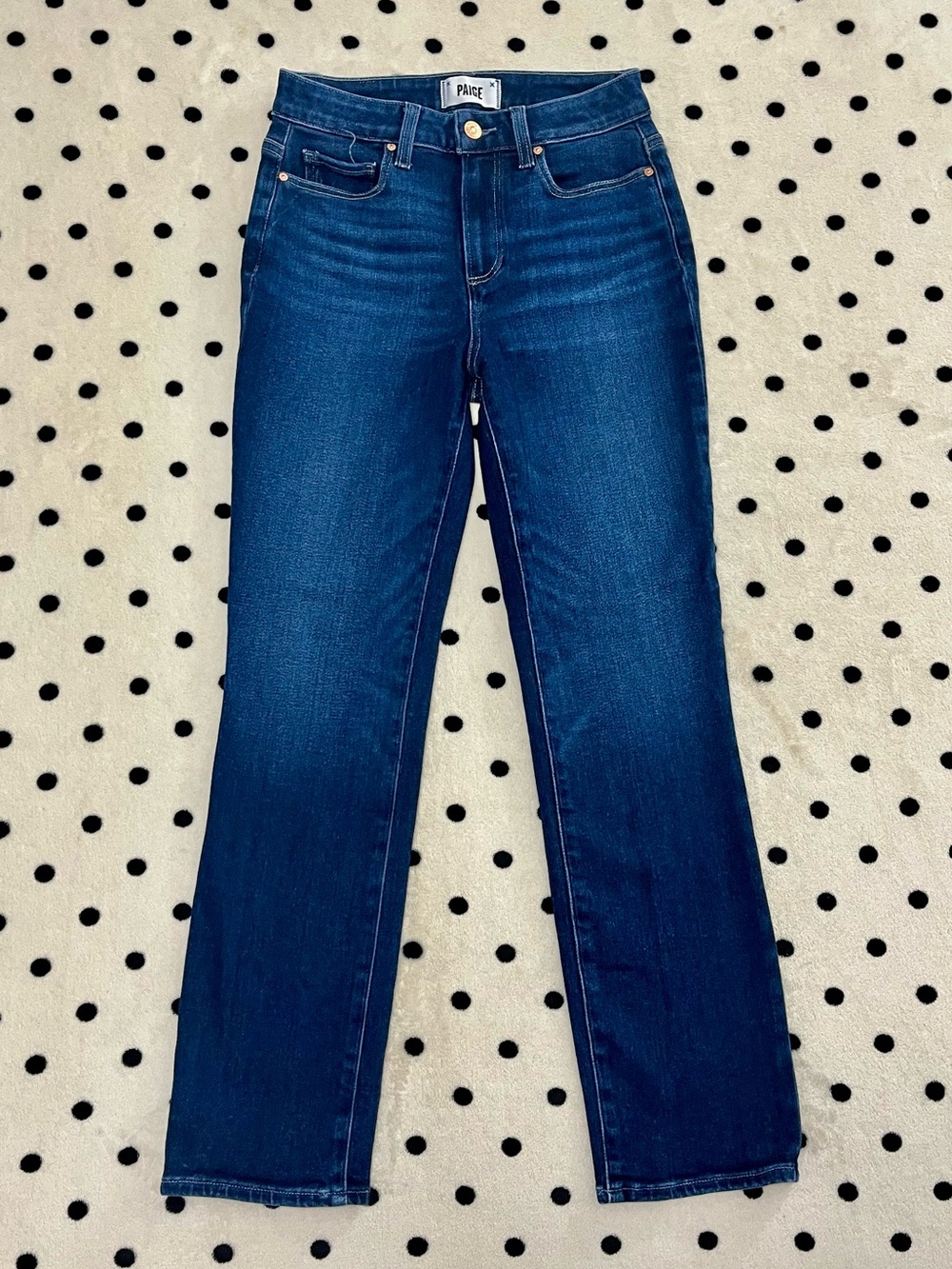 PAIGE Indigo High-Rise Straight Jeans